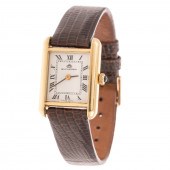A BUCHERER TANK WRIST WATCH IN