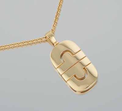 A Bulgari 18k Gold Necklace From