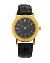 A BULGARI GOLD WRISTWATCHA Bul