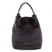 A BURBERRY LEATHER STUDDED HOB