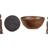 A Burlwood Bowl, Turned Box an