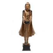 A BURMESE GILT WOOD CARVED BUD