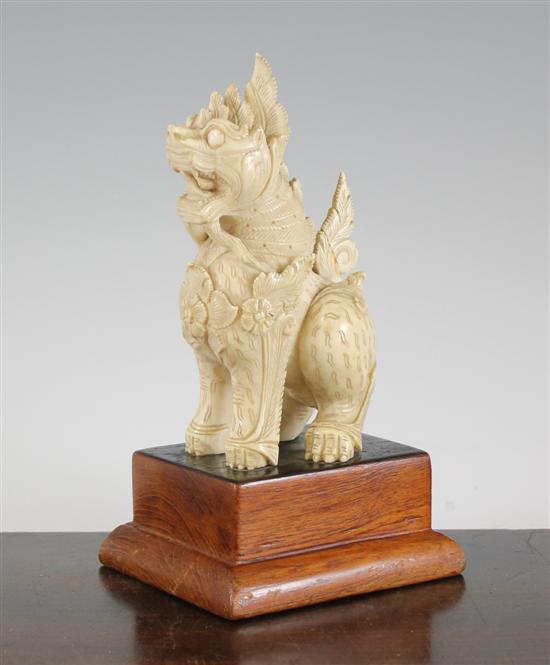 A Burmese ivory figure of a