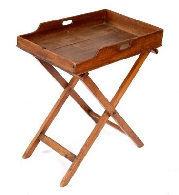 A butler's mahogany tray with