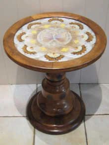 A butterfly display table circa