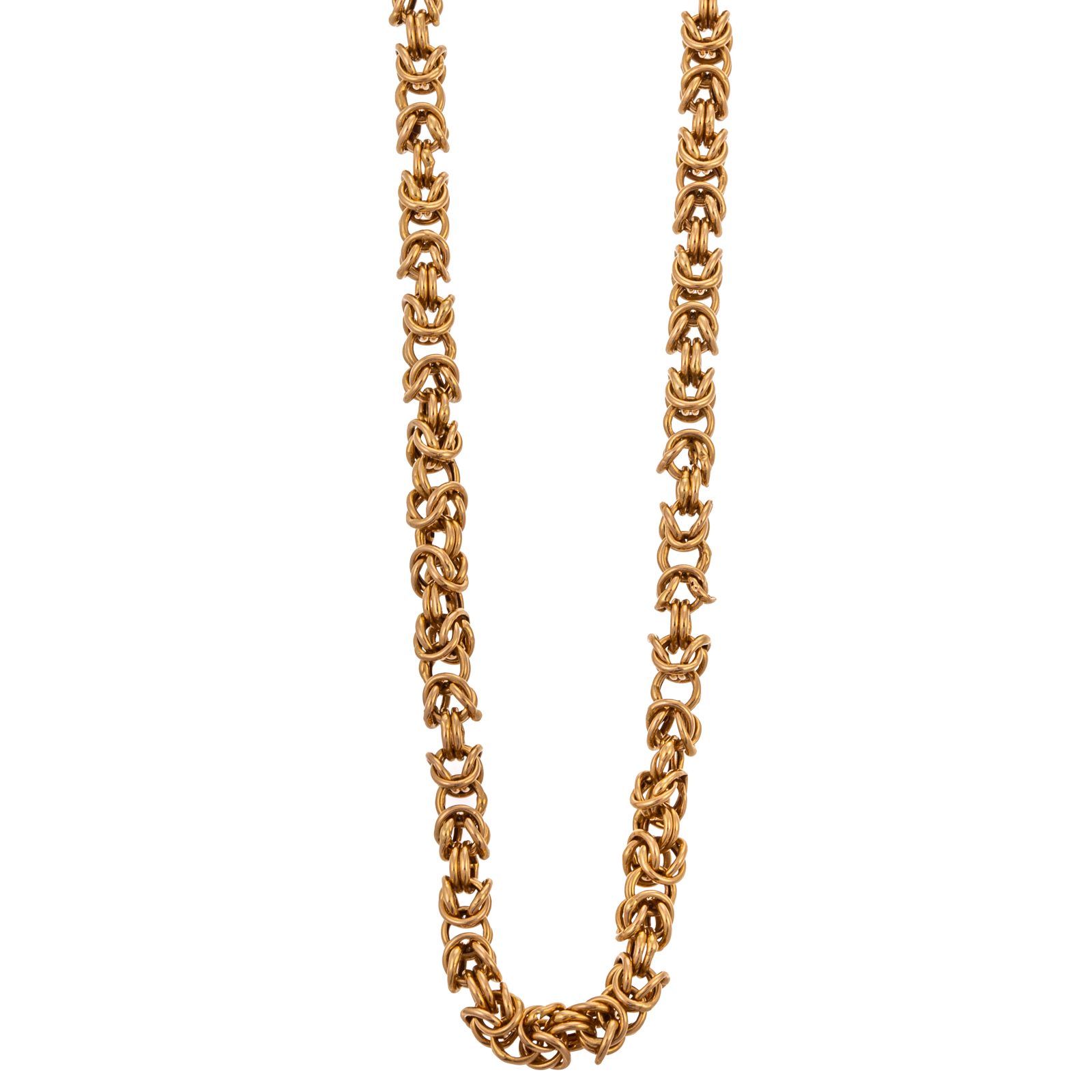 A BYZANTINE LINK CHAIN IN 18K