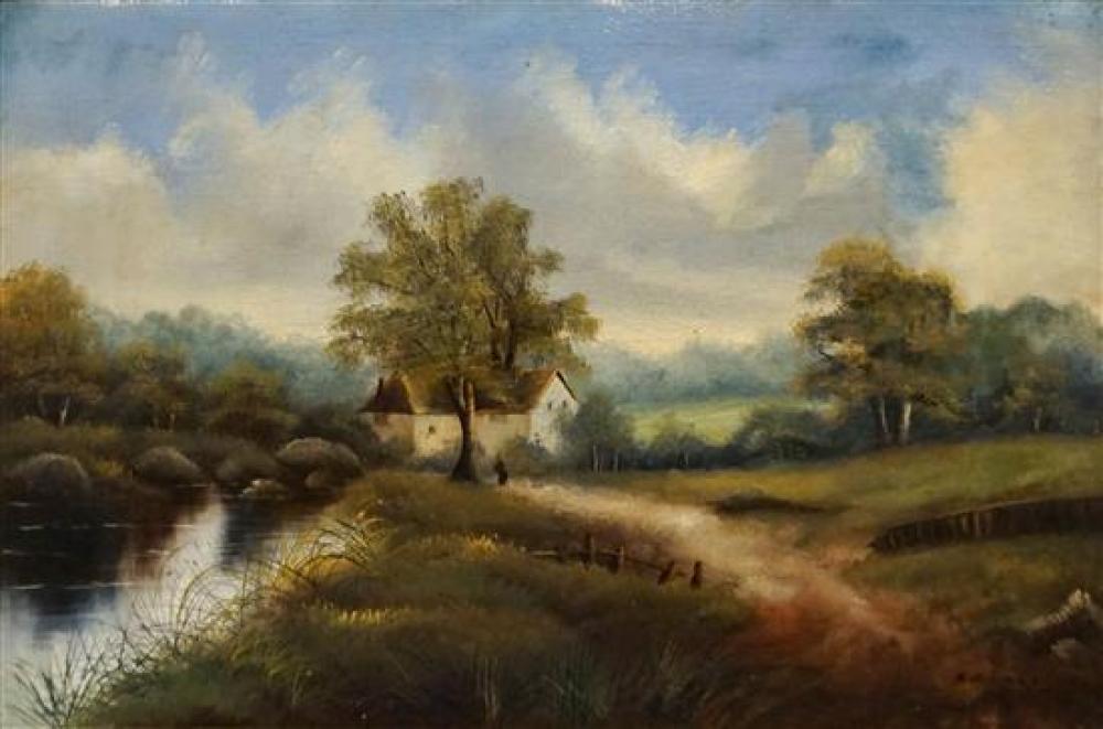 A. C. LAKE, RURAL LANDSCAPE, OIL ON