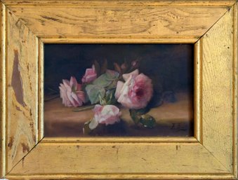 A ca. 1900 oil on canvas signed