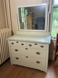 A ca. 1900 white painted ash