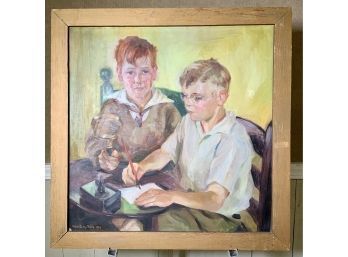a Ca. 1920-30s oil on canvas,