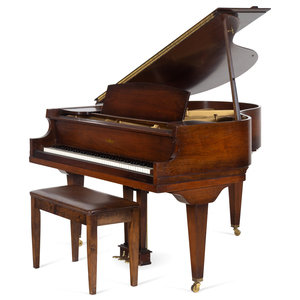 A Cable Mahogany Baby Grand Piano