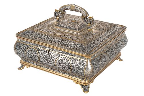 A CAIROWARE STYLE SILVER-INLAID