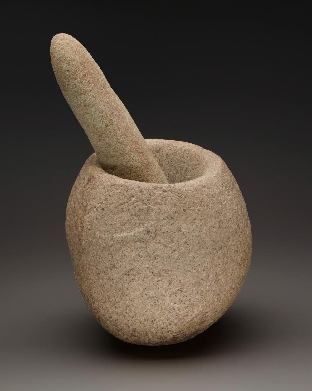 A CALIFORNIA GRANITE MORTAR AND