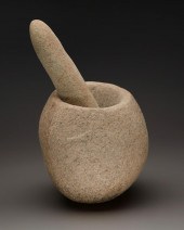 A CALIFORNIA GRANITE MORTAR AN