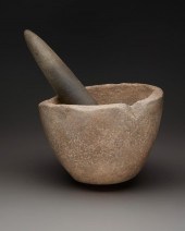 A CALIFORNIA MORTAR AND PESTLE