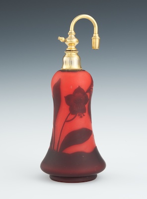 A Cameo Cut Glass Atomizer circa