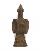 A CAMEROONIAN CARVED WOOD BIRD