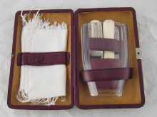 A campaign set comprising a glass