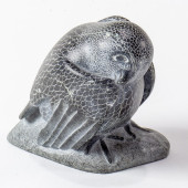 A CANADIAN INUIT SOAPSTONE CAR
