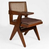 A Caned Teak Class Chair Pierr