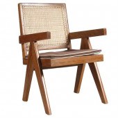 A Caned Teak Conférence Armcha