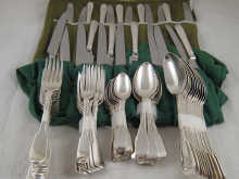 A canteen of silver fiddle