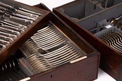 A canteen of silver flatware,