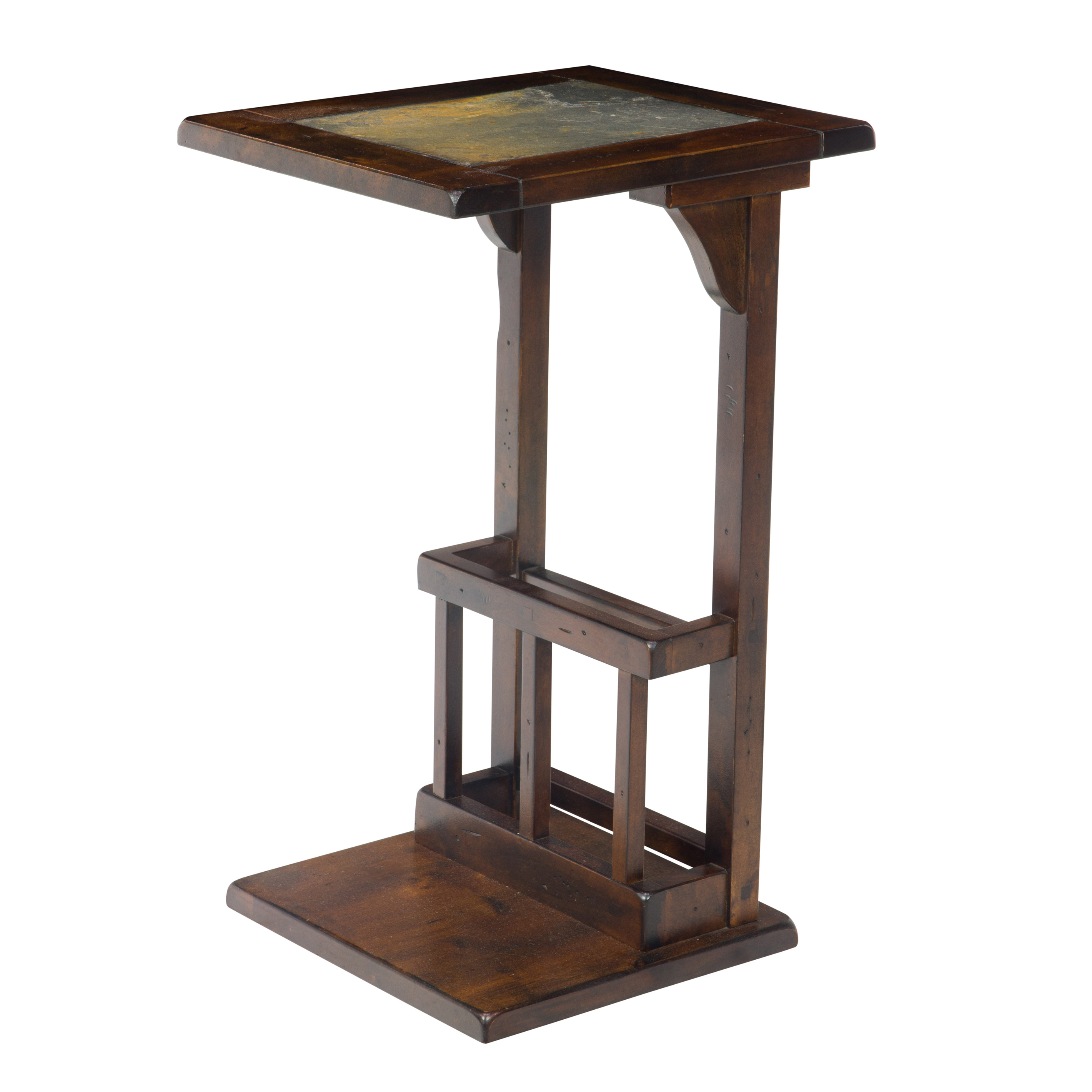 A CANTILEVERED SIDE TABLE A