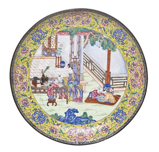 A Canton Enamel Charger having