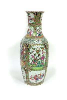 A Cantonese baluster vase,