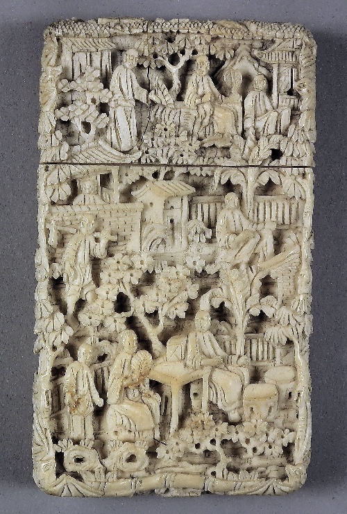 A Cantonese ivory card case