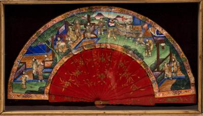 A Cantonese painted fan, Qing