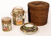 A Cantonese teapot and cover,