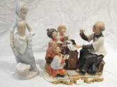 A Capo di Monte ceramic group