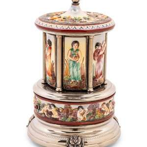A Capodimonte Musical Cigar Box