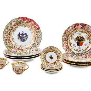 A Capodimonte Porcelain Dinner