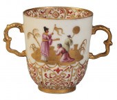 A CAPODIMONTE TWO-HANDLED BEAK