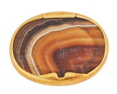 A CARIMATI AGATE BELT BUCKLEA