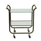 A CARL AUBOCK BRASS AND GLASS