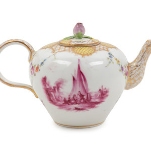A Carl Thieme Porcelain Teapot