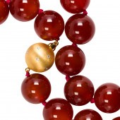 A CARNELIAN, DIAMOND AND 18K G