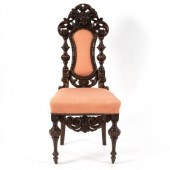 A Carolean style oak single ch