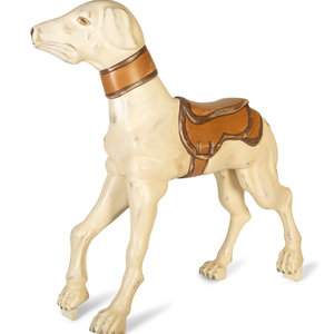 A Carousel Figure of a Standing Dog