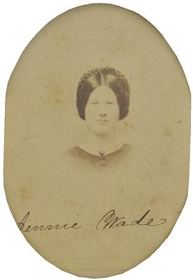 A Carte de Visite of Jennie Wade