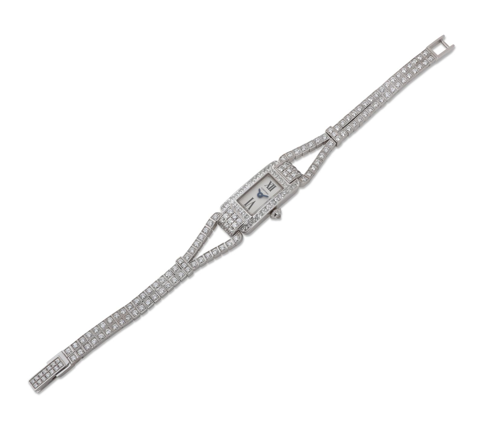 A CARTIER DIAMOND AND 18K WHITE