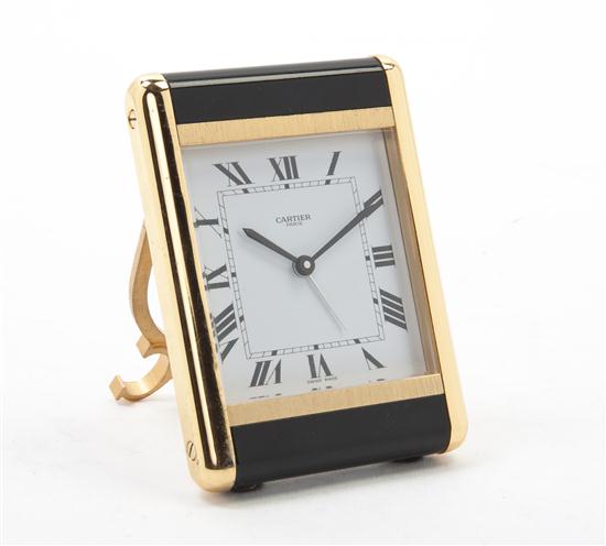 * A Cartier Travel Alarm Clock of