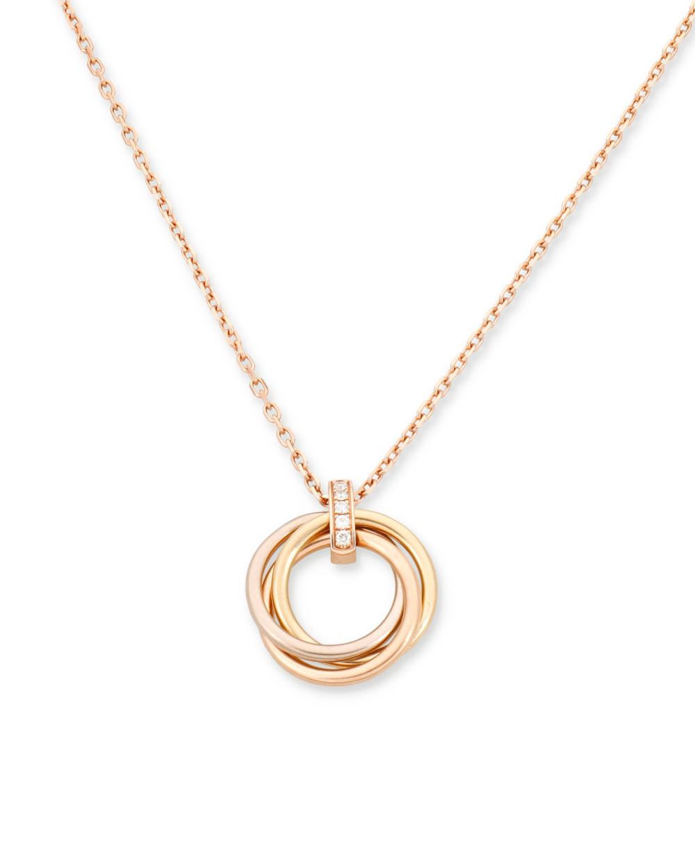 A CARTIER TRINITY DIAMOND PENDANT