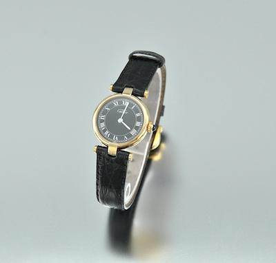 A Cartier Vermeil Watch Gilded