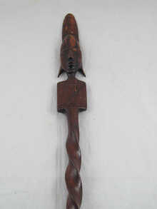 A carved African spear circa 1920