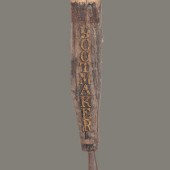 A Carved and Painted Wood and